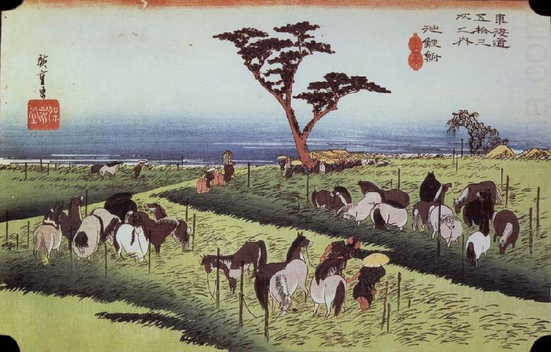 unknow artist Chiriu out of the series the 53 stations of the Tokaido china oil painting image